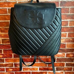 Sam Edelman Black Quilted Backpack